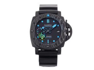 Luminor Submersible 47 3 Days Automatic ‘Carbotech’ Forged Carbon Case and Bezel, Black Dial with Blue Accents and Black Strap (47mm)