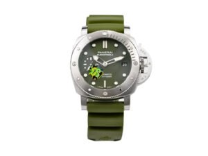 Luminor Submersible 42 3 Days Automatic ‘Verde Militare’ Brushed Stainless Steel Case, Green Dial and Green Strap (42mm)