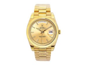 Day-Date 40 Yellow Gold ‘President’ with Champagne Dial and Fluted Bezel