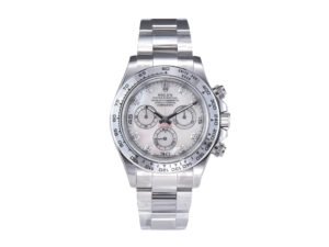 Cosmograph Daytona White Gold White Mother of Pearl Dial
