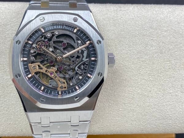Audemars Piguet Royal Oak Double Balance Wheel Openworked 41mm 15407ST.OO.1220ST steel Skeletonized Dial