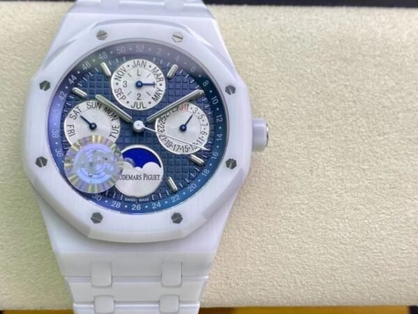 Audemars Piguet Royal Oak Perpetual Calendar Selfeinding 41mm 26579CB.OO.1225CB.01 Full White Ceramic Blue Dial