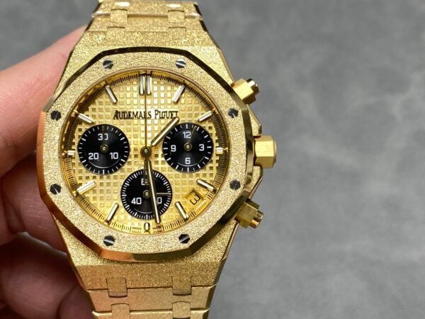 Audemars Piguet Royal Oak Chronograph 26240BA.GG.1324BA.01 41mm Full Frosted Yellow Gold Black Eye Yellow Gold Dial