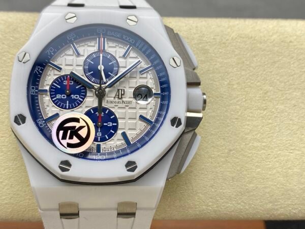 Audemars Piguet Royal Oak Offshore Chronograph 26402CB.OO.A010CA.01 44mm Ceramic Rubber Strap White Dial