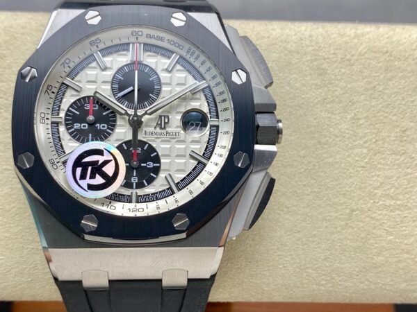 Audemars Piguet Royal Oak Offshore Chronograph 26400SO.OO.A002CA.01 44mm Steel Rubber Strap Silver Dial