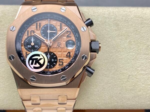 Audemars Piguet Royal Oak Offshore Chronograph 26470OR.OO.1000OR.01 44mm Full Rose Gold Arabic Numerals Gold Dial