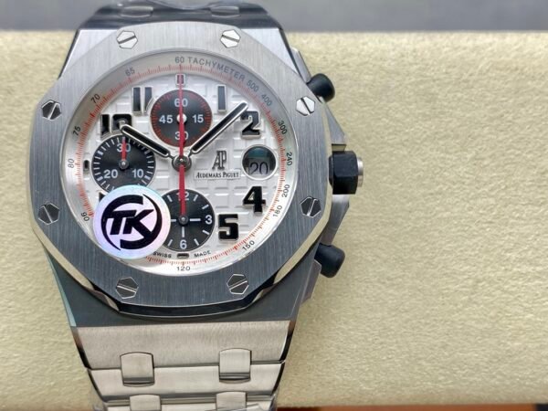 Audemars Piguet Royal Oak Offshore Chronograph 26170ST.OO.D101CR.02 44mm Full Steel Arabic Numerals White Dial